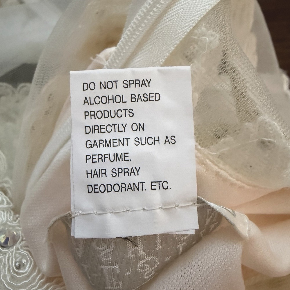 Wedding Gown Size S White Mermaid Diamonds Sequins Lace Bridal Dress Bride Chic - Picture 10 of 16